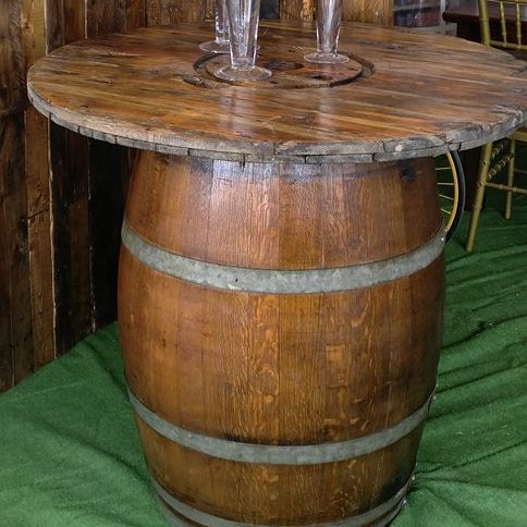 Wine Barrel Cocktail Table-image